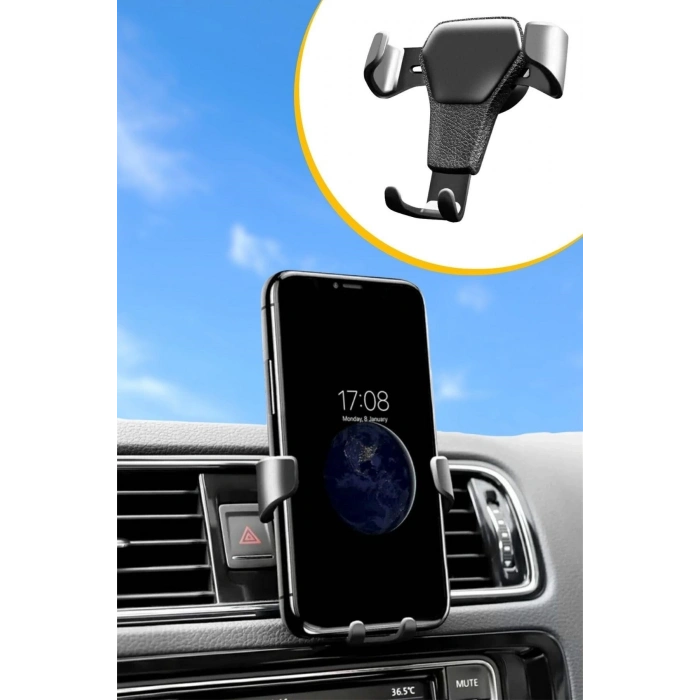 Araç İçi Klima Izgarasına Takılabilen Plastik Oto Telefon Tutucu Gravity