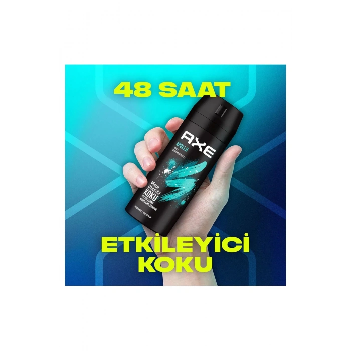 Axe Erkek Sprey Deodorant Apollo 48 Saat Etkileyici Koku Vücut Spreyi 150 ml