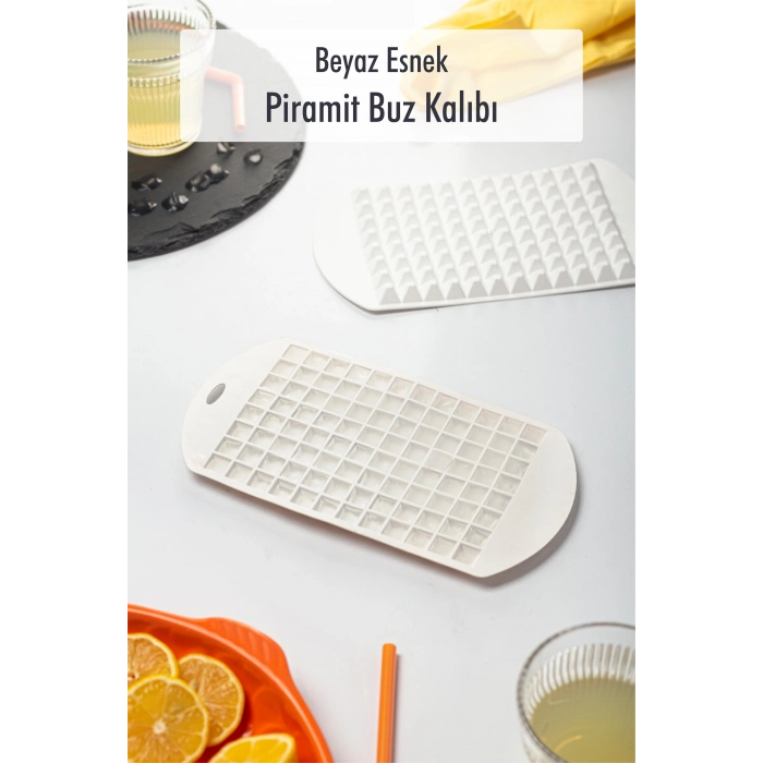 Beyaz Piramit Buz Kalıbı(13*24*2 cm)
