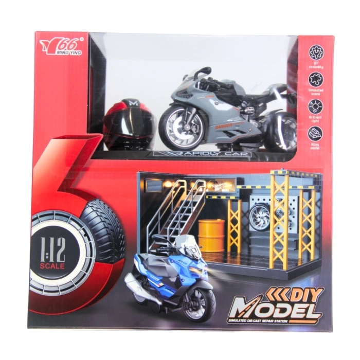 BFS 1/12 Motosiklet Ducati PB 3R Sesli ve Işıklı