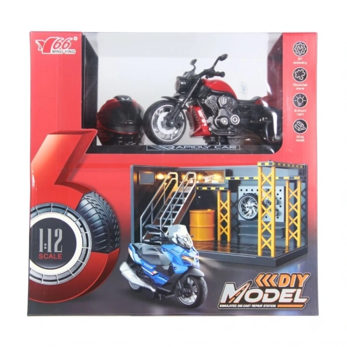 BFS 1/12 Motosiklet Harley Wolverine PB 3R Sesli ve Işıklı