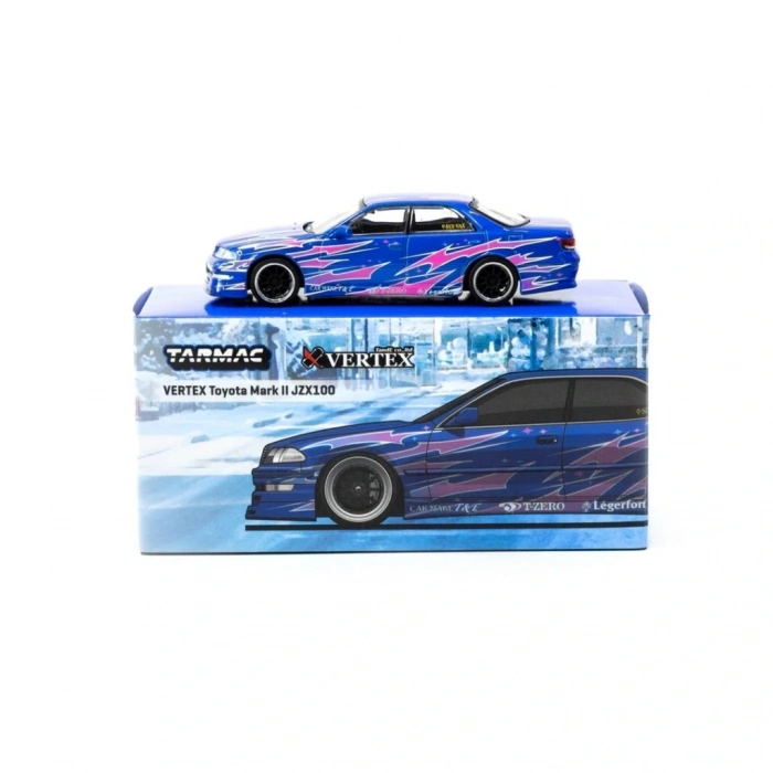 BFS 1/64 VERTEX Toyota Mark II JZX100 Blue Metallic