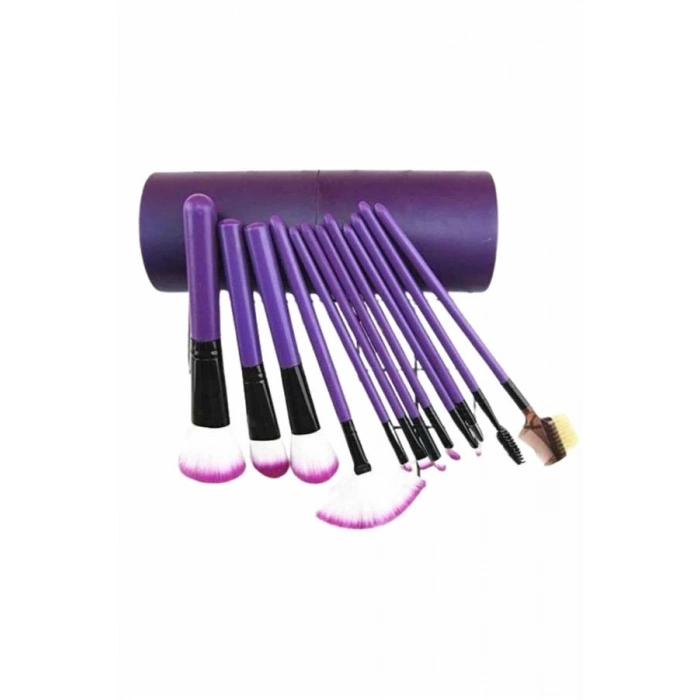 BFS 12 Parça Makyaj Fırçası Yumuşak Kıllı Profesyonel Fırça Seti Yüksek Kaliteli Pürüzsüz