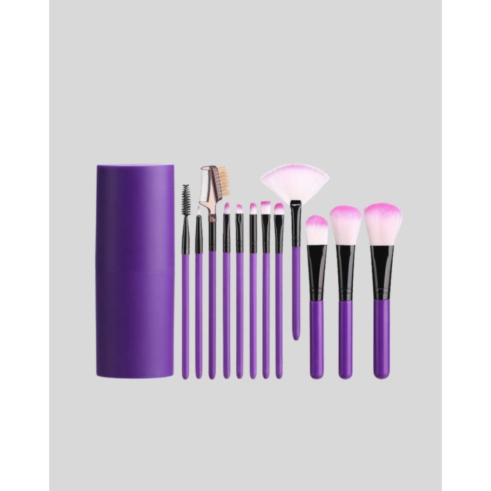 BFS 12’li Profesyonel Makyaj Fırça Seti – Dökülmeyen Yumuşak Kıllı, Ergonomik Tasarım