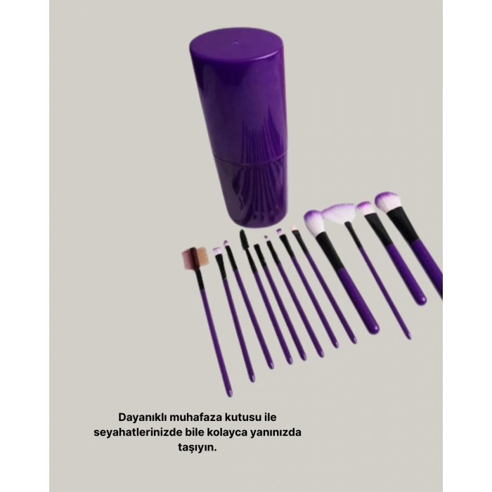 BFS 12’li Profesyonel Makyaj Fırça Seti Ultra Yumuşak Sentetik Kıllı