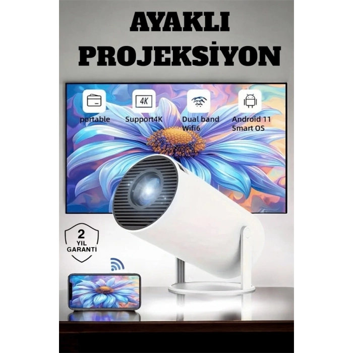 BFS 130 İnç Geniş Ekran ve 4K Destekli Full HD Projeksiyon Cihazı