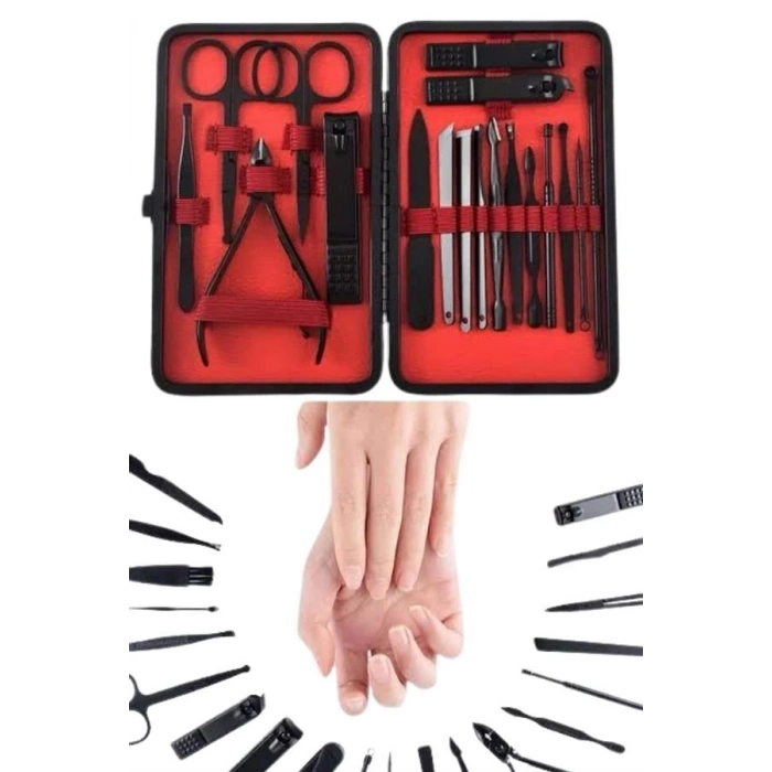 BFS 17 Parça Manikür Pedikür Seti El Ayak Bakım Seti Tırnak Makası Törpü