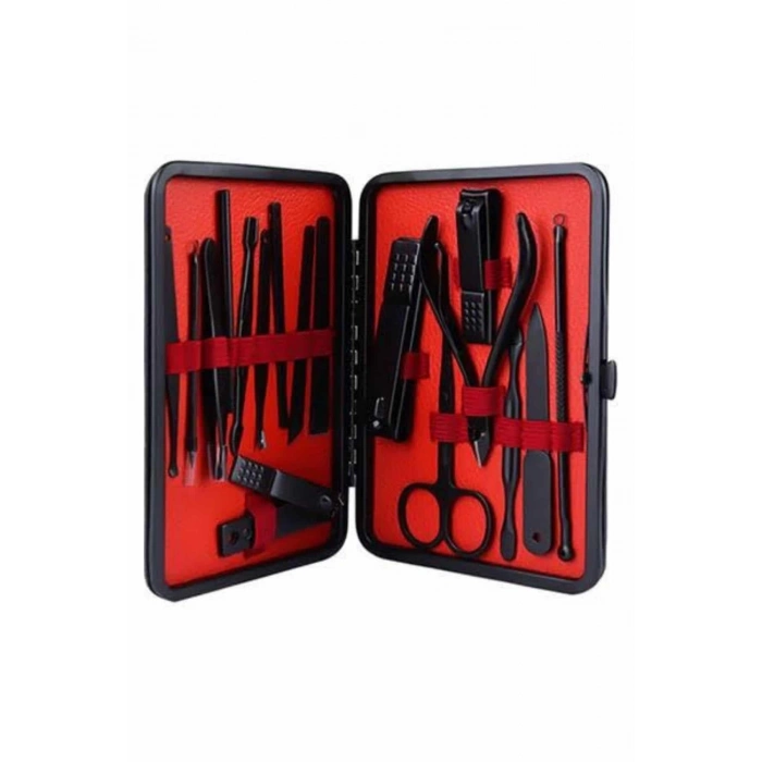 BFS 17 Parça Manikür Pedikür Seti El Ayak Bakım Seti Tırnak Makası Törpü