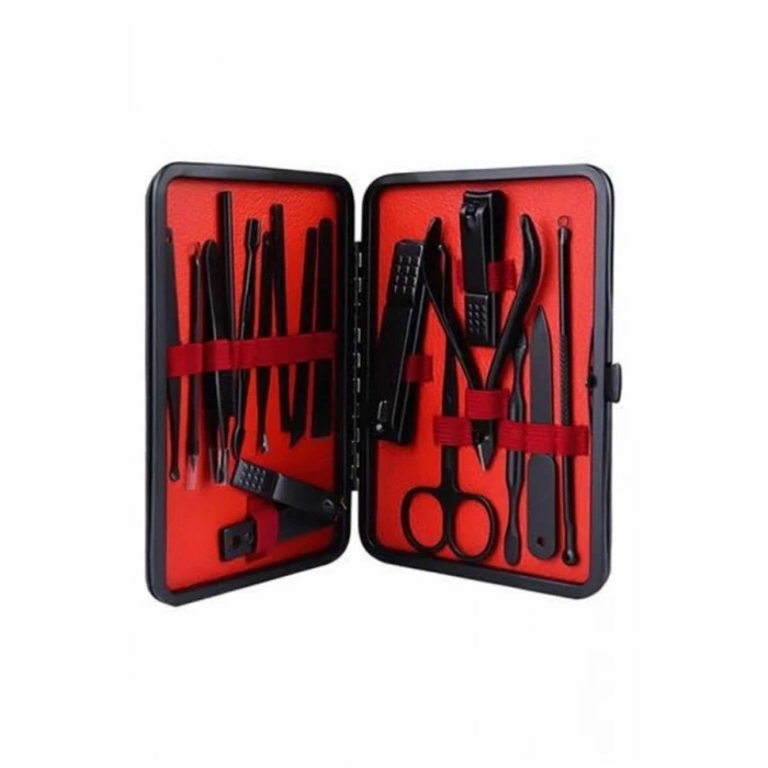 BFS 17 Parça Manikür Pedikür Seti El Ayak Bakım Seti Tırnak Makası Törpü