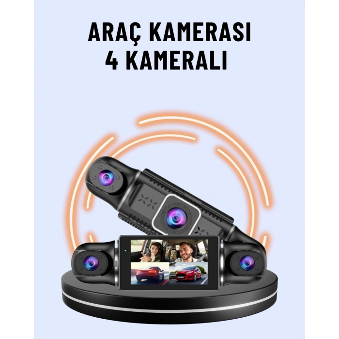 BFS 170° Geniş Açı 4 Kameralı Araç Kamerası Hareket Algılamalı