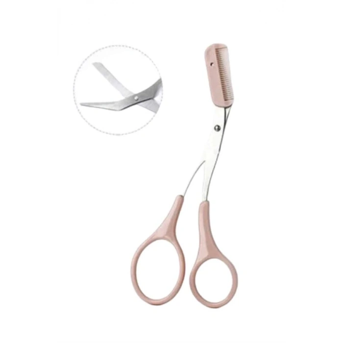 BFS 2li Kaş Bakım Seti Taraklı Kaş Makası Ve Kaş Usturası Kaş Şekillendirici