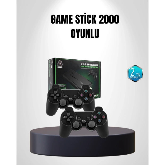 BFS 20000 Oyunlu 4K Retro Game Stick – Kablosuz Çift Kollu Atari Konsolu