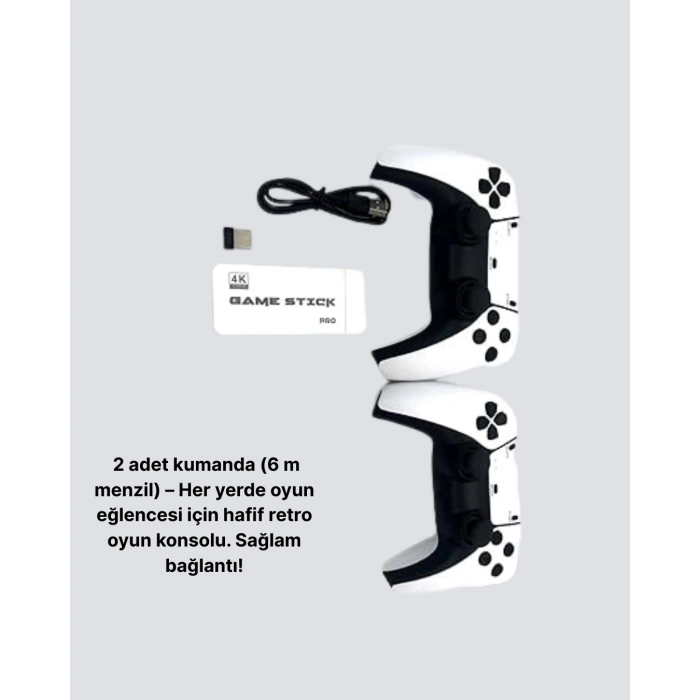 BFS 20.000 Yüklü Oyunlu Kablosuz Retro Oyun Konsolu 4K Destekli