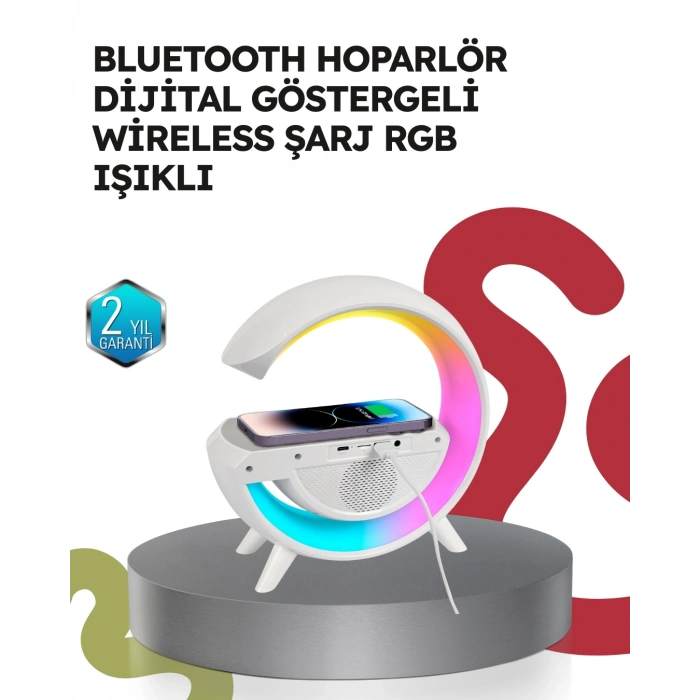 BFS 2025 Model 15W Kablosuz Şarjlı Renkli Atmosfer Lambası