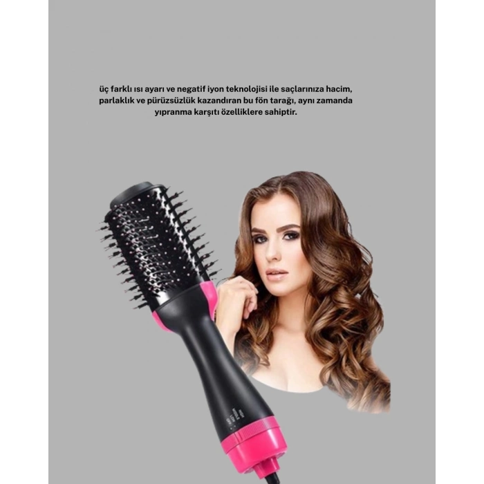 BFS 220°C Profesyonel Fön Tarağı – Negatif İyon Teknolojili, 3 Isı Kademeli, 1200W