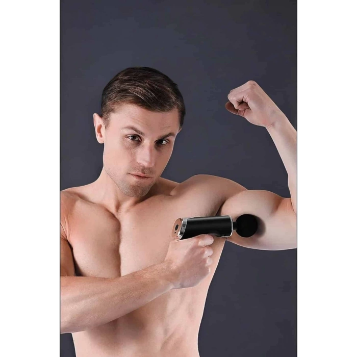 BFS 4 Başlıklı Darbeli Şarjlı Masaj Aleti Tabancası Kablosuz