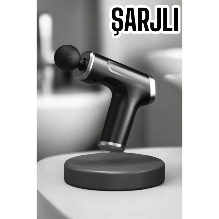 BFS 4 Başlıklı Darbeli Şarjlı Masaj Aleti Tabancası Kablosuz