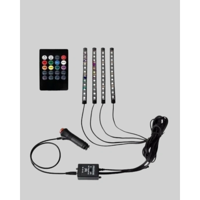 BFS 4 Parça RGB LED Araç İçi Aydınlatma Sistemi