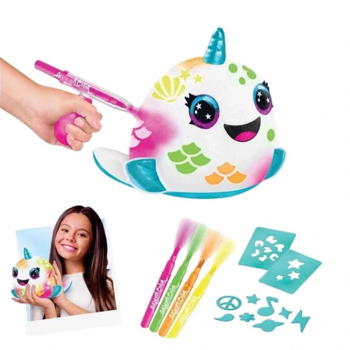 BFS 45523 Airbrush Peluş Neon Boyama Seti -