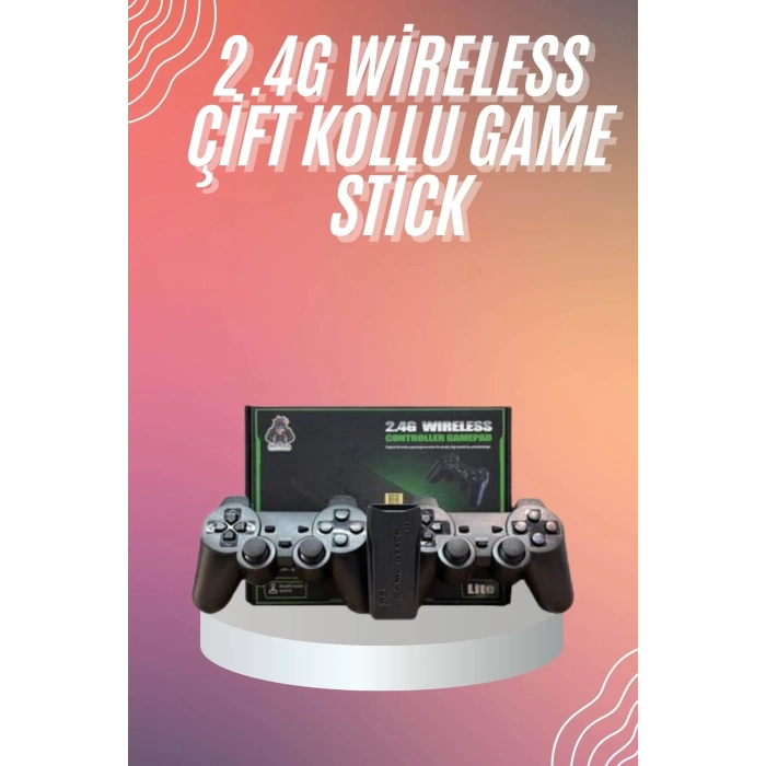 BFS 4k Game Stick Oyun Konsolu 2.4g Kablosuz Çift Kol Nostaljik Oyunlar