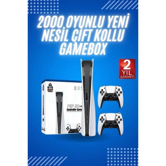 BFS 4K HD Klasik Retro Game Box 3000 Oyunlu Çift Kollu Çift Kişilik Oyun Konsolu