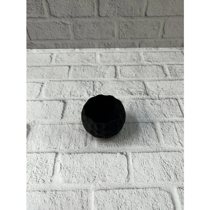 BFS 5 cm Küçük Siyah Saksı Minimal Tasarım Sukulent ve Kaktüs Saksısı