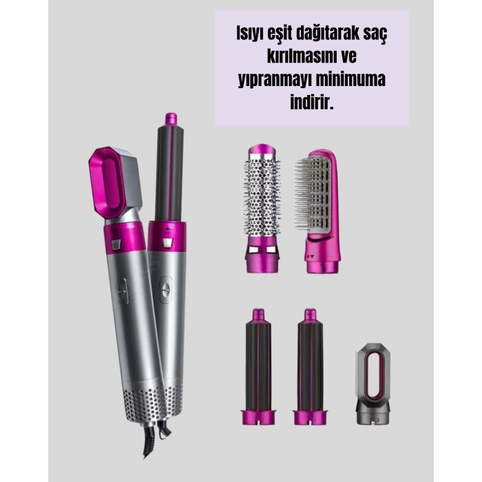 BFS 5 Parça Saç Şekillendirme Seti Düzleştirme Dalga ve Bukle Yapma