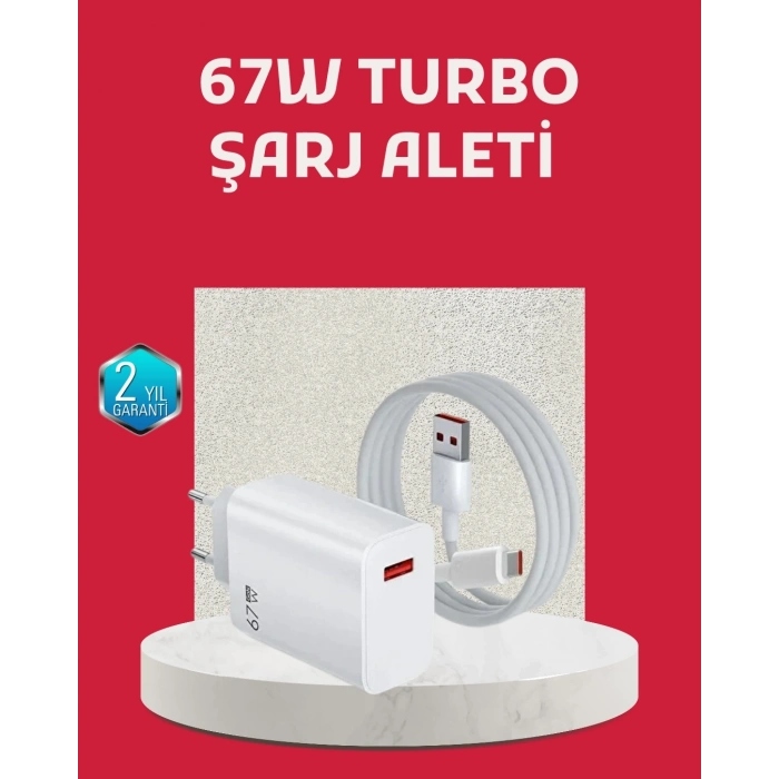 BFS 67 Watt Turbo Şarj Cihazı Motorola G30 G50 G60 G82 Uyumlu