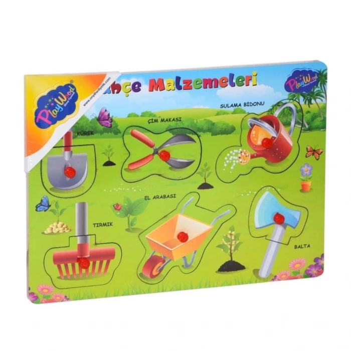 BFS   Ahşap Tutmalı Bahçe Malzemeleri Puzzle