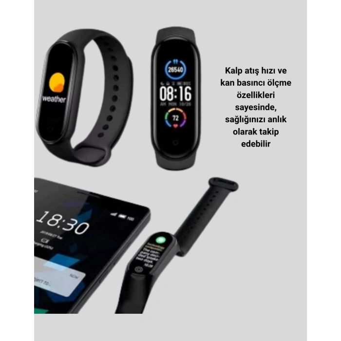 BFS Akıllı Bileklik – Kalp Atış, Uyku ve Adım Takibi, IP67 Su Geçirmez
