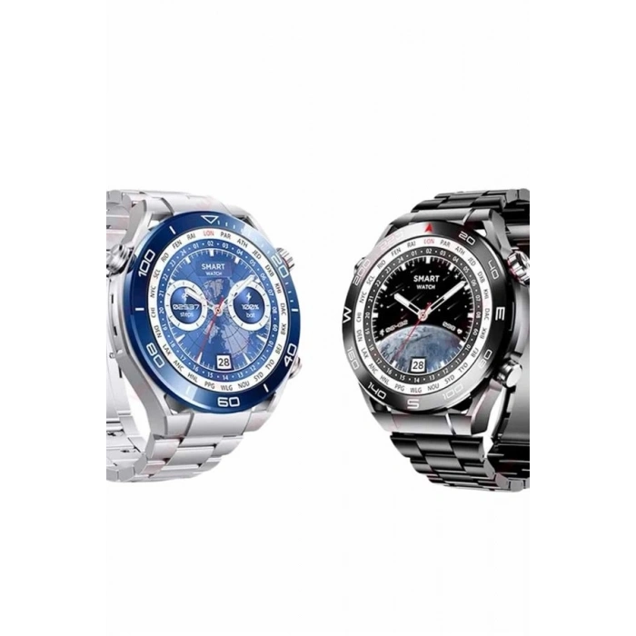 BFS Akıllı Saat Çelik Kordonlu Amoled Ekran Android ve İOS Uyumlu Çağrı Cevaplayabilen