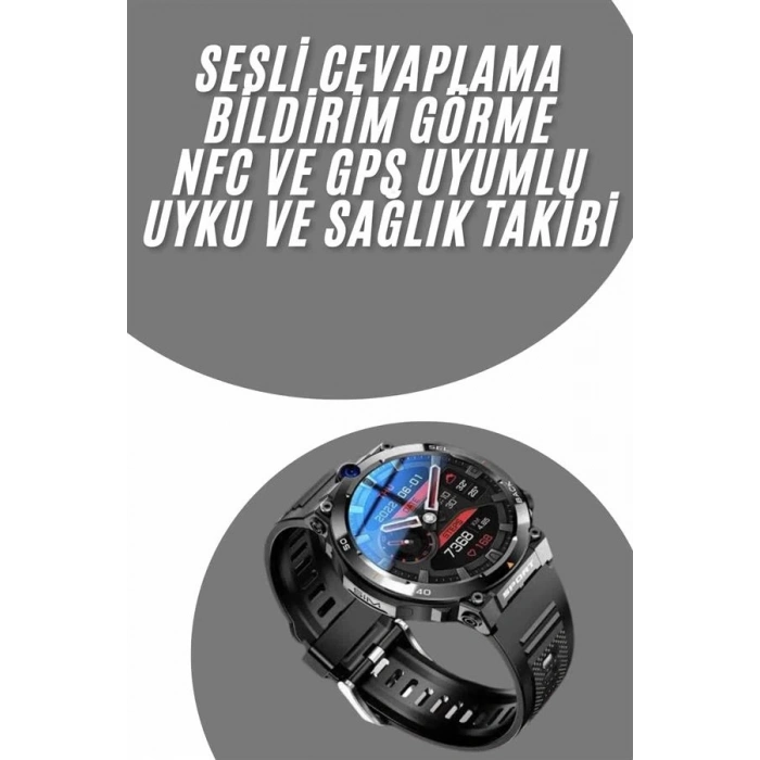 BFS Akıllı Saat Yeni Model Sesli Asistan Bildirim Görme Bluetooth Bağlantılı Müzik Dinleme