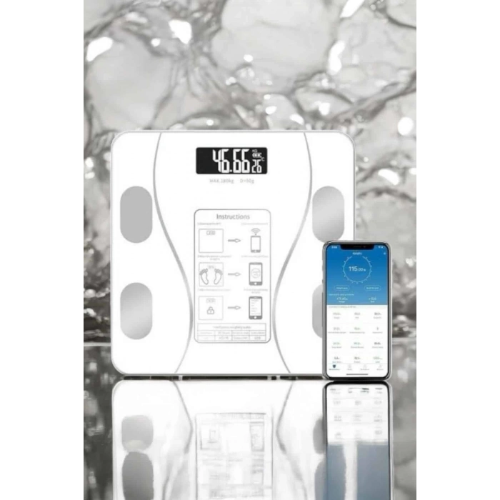 BFS Akıllı Tartı Bluetooth Bağlantılı Yağ Ölçebilen Tartı Yeni Nesil