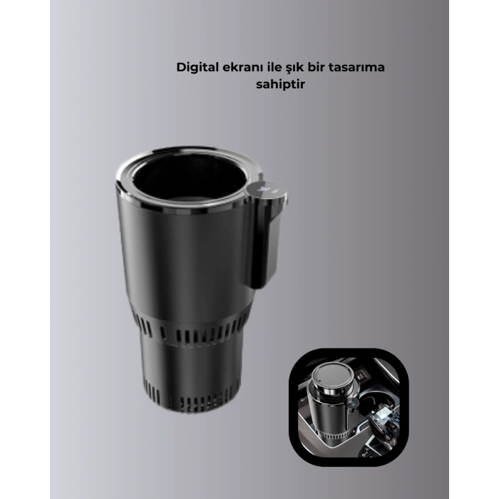 BFS Araba Bardaklığı Isıtma Soğutma Ayarlı Çakmak Girişli Akıllı Model