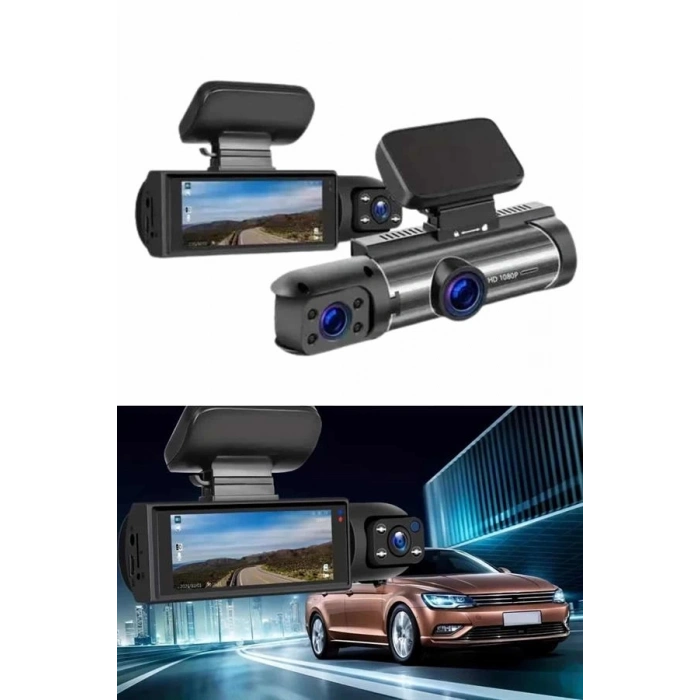 BFS Araç İçi Full Hd Kamera Ön ve Arka Kameralı Ekranlı Araç Kamerası