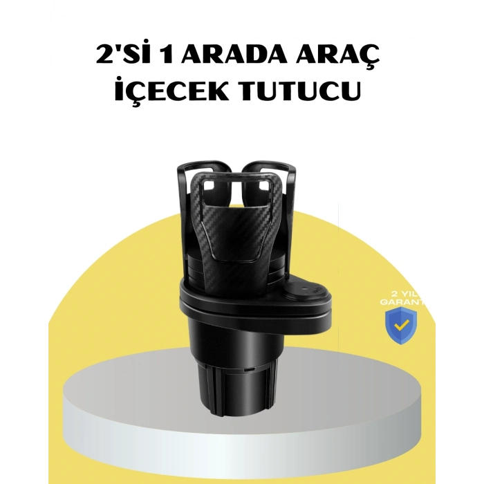 BFS Araç İkili Bardak Tutucu Ayarlanabilir Genişlik 360° Döner Sistem