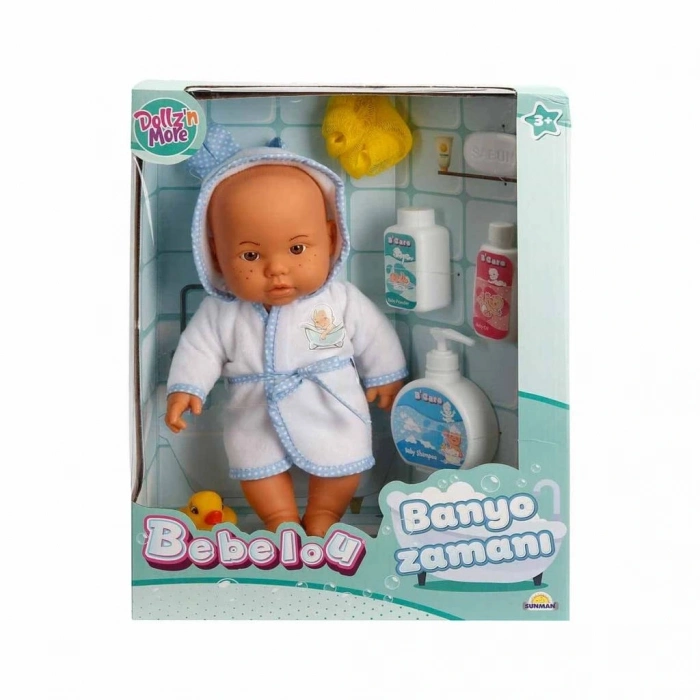 BFS  Bebelou Banyo Zamanı Bebek Seti 35 Cm