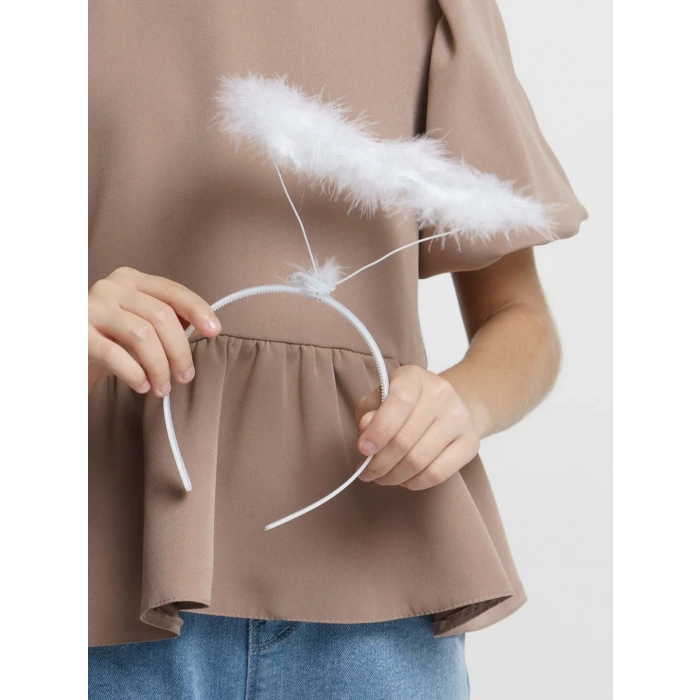 BFS Beyaz Otrişli Tüylü Esnek Yapı Melek Haresi Melek Tacı