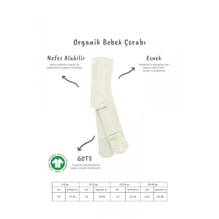 BFS  Bistyle Kaymaz Basic Külotlu Çorap 50501 Ekru