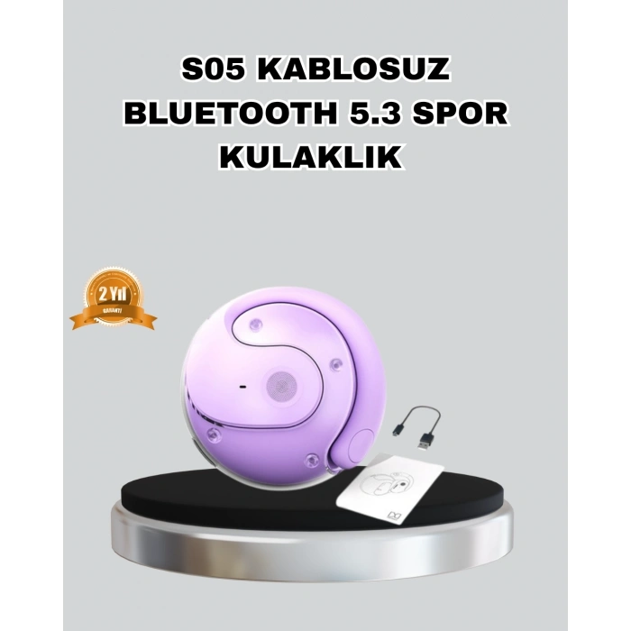 BFS Bluetooth 5.3 S05 Kablosuz Kulaklık IPX4 Spor Uyumlu Suya Dayanıklı Stereo