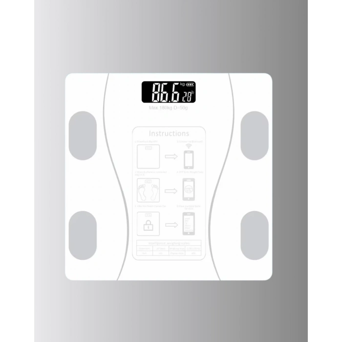 BFS Bluetooth Akıllı Tartı – 8 Fonksiyonlu Dijital Baskül, 180 kg Kapasiteli