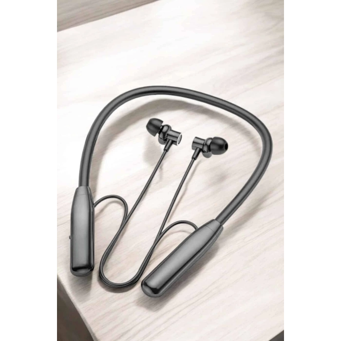 BFS Boyun Askılı Bluetooth Kulaklık Uzun Şarj Süreli Dijital Göstergeli Kablolu