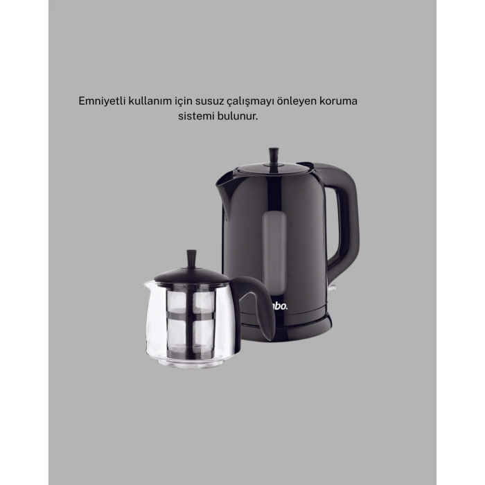 BFS Çaycı Cam Demlikli 1800W Güçlü ve Sıcak Tutmalı Elektrikli Çay Makinesi