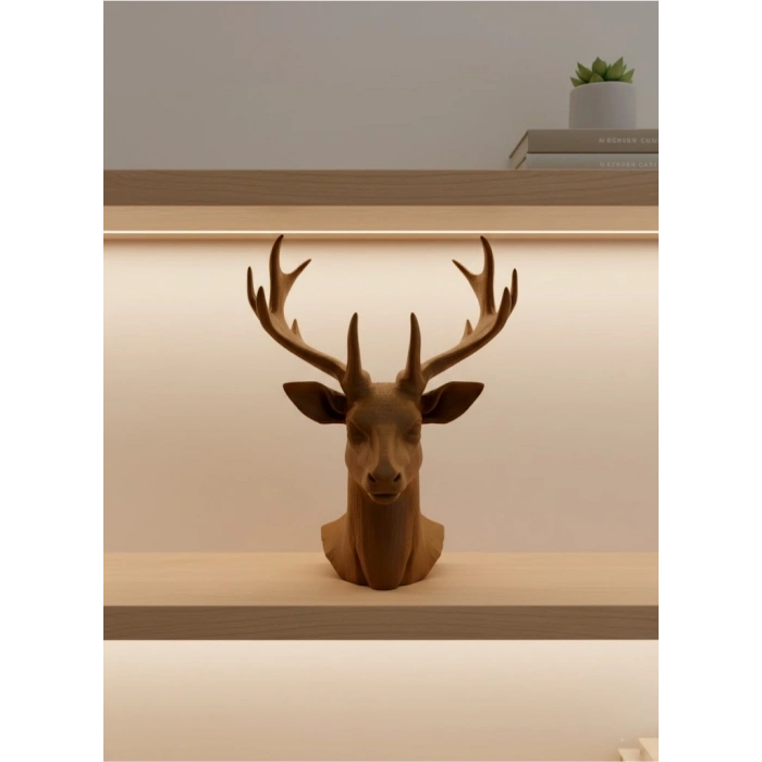 BFS Dekoratif Kahverengi Geyik Biblo Salon ve Raf Dekoru