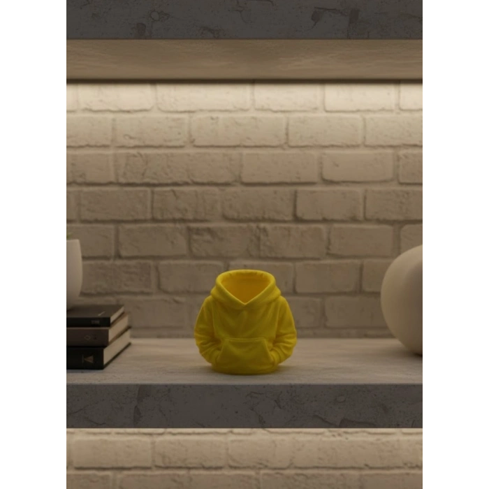 BFS Dekoratif Sarı Hoodie Kalemlik 10x10 cm