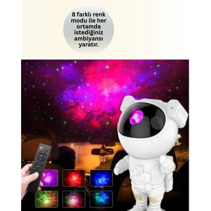 BFS Dekoratif ve Fonksiyonel Astronot Projeksiyon Aydınlatma
