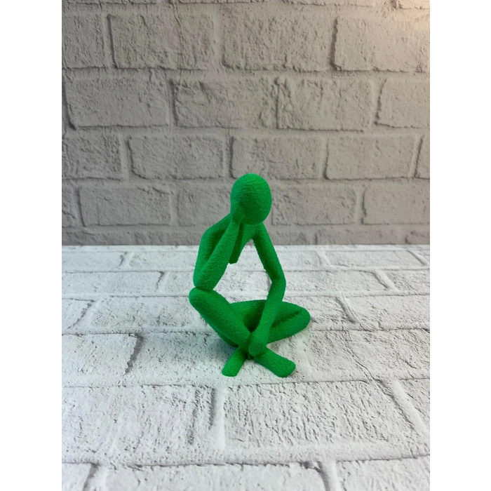 BFS Dekoratif Yeşil İnsan Figürü Modern Masa ve Raf Süsü