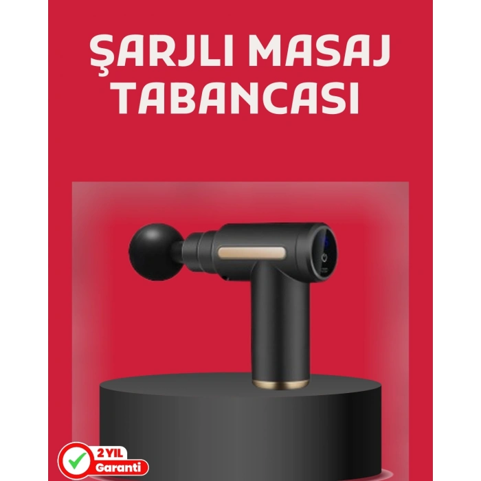 BFS Derin Doku Masaj Tabancası 4 Başlık 6 Kademeli Sessiz Güç Şarjlı Kas Gevşetici