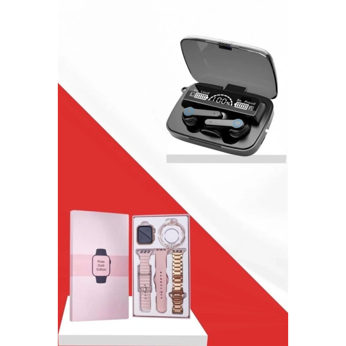 BFS Dijital Göstergeli Powerbank Bluetooth Kulaklık ve Yeni Nesil Amoled Ekran Akıllı Saat