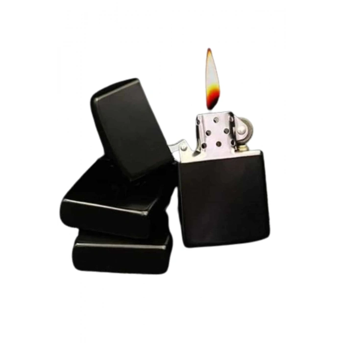 BFS Doldurulabilir Siyah Benzinli Çakmak Metalik